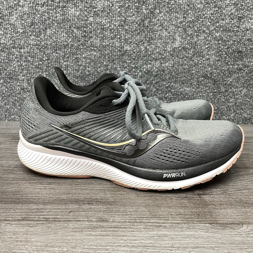 Saucony Guide 14 Sneakers Shoes Running Walking Training Gray Womens 8